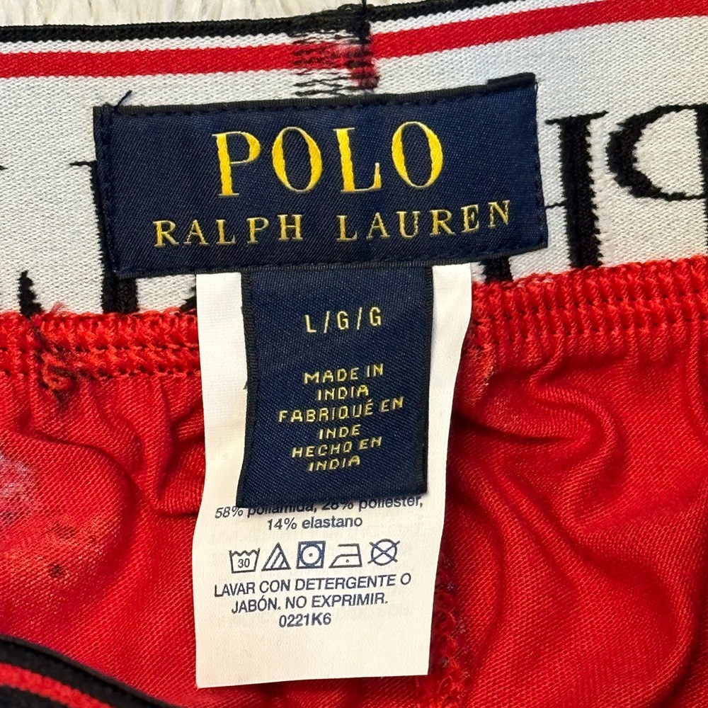 Polo Ralph Lauren Men's Polo Bear Boxers in Red Large - Picture 5 of 8